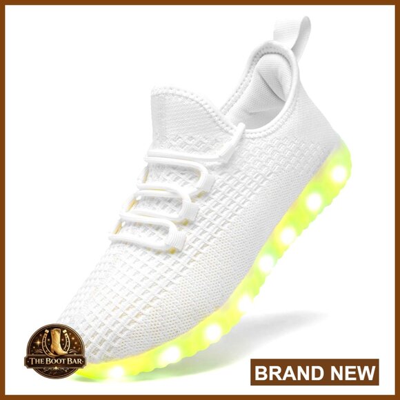 Mesh LED Light Up Sneakers with USB Charging for Dancing Parties